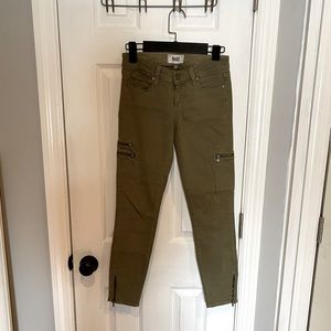 Paige Green Cargo Skinny Jeans 24